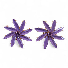 Load image into Gallery viewer, Pendientes de Cristal Vintage - Flores - Lavanda
