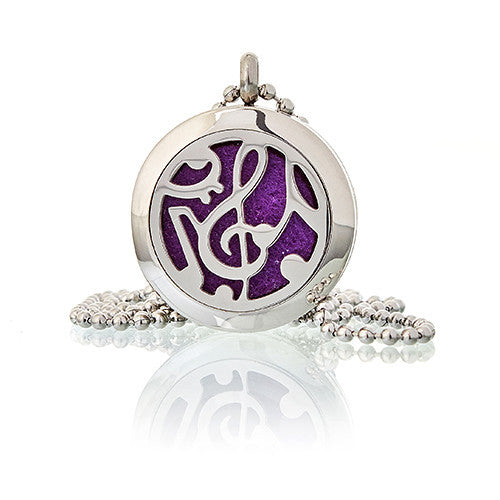 Aromatherapy MUSICAL NOTE Necklace 25 mm