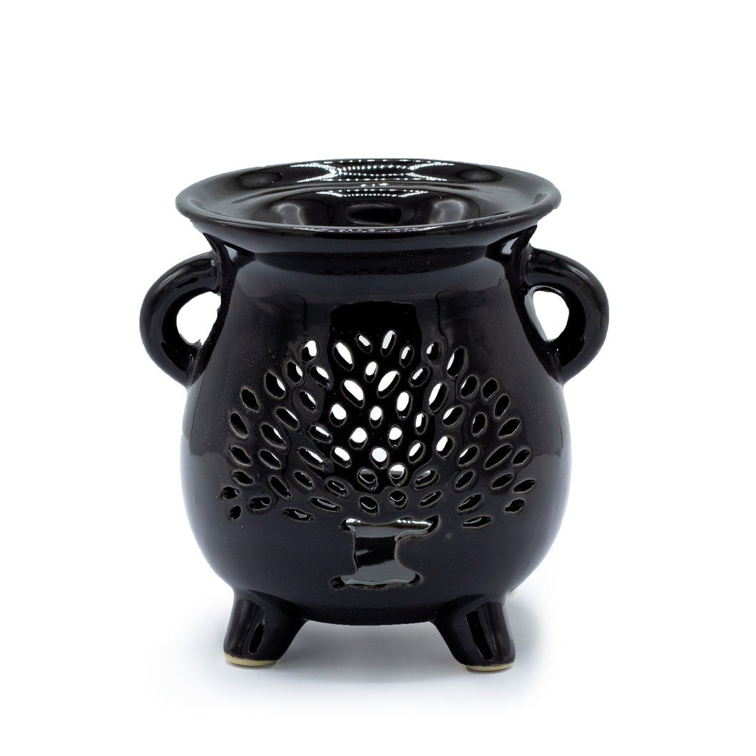 Quemador de Aceite Caldero - Árbol de la vida - Negro