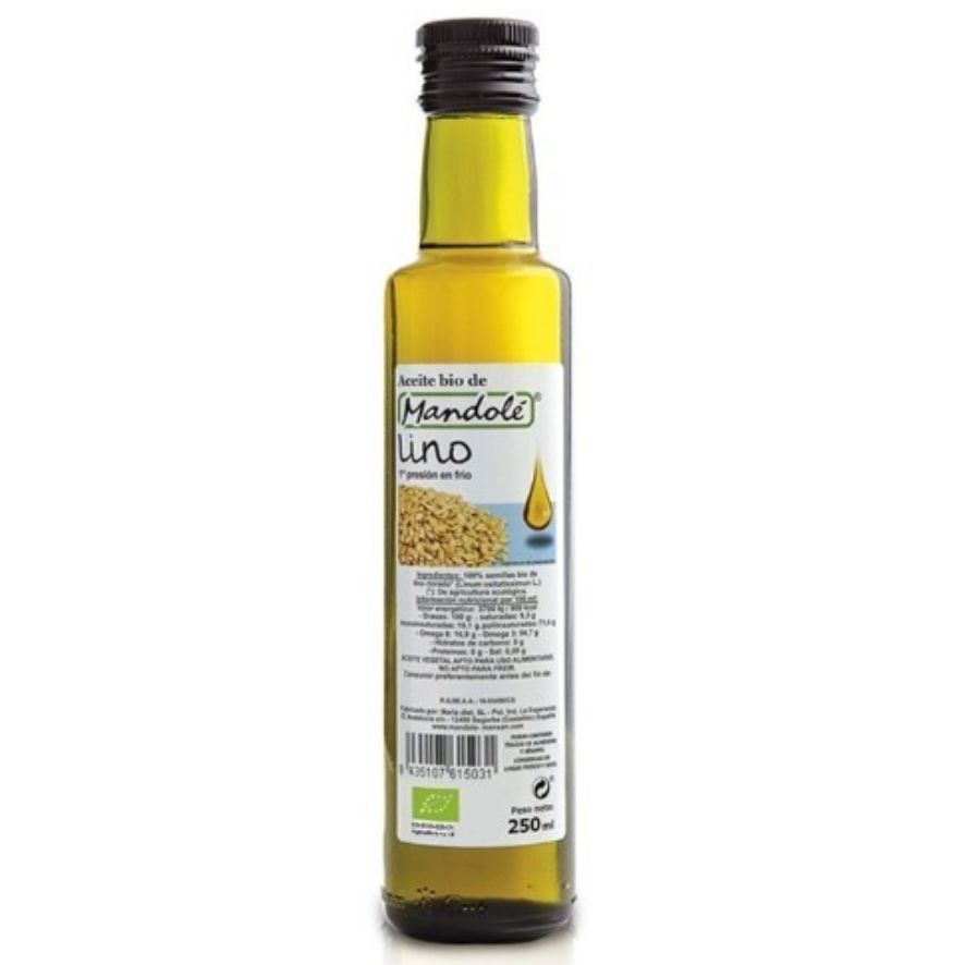 Aceite de Lino Dorado Bio 250ml. Mandole