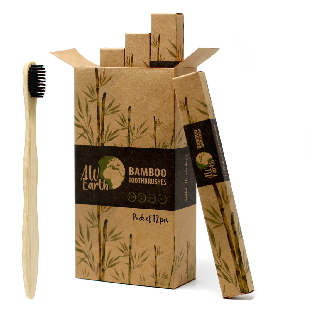 Zahnbürste aus Bambus und Kohlenstoff