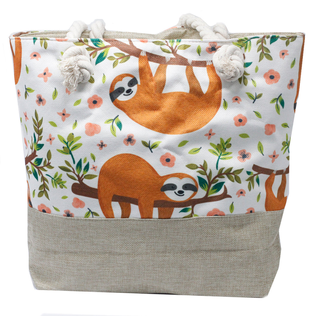 Shopper bag with rope handle SLOTHS